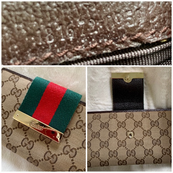 👑✅PRICE FIRM✅ AUTHENTIC Gucci Web Long Wallet - Picture 6 of 17